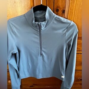 Vuori Studio Half Zip in Light Azure, Size Medium